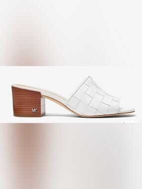 Michael Kors Women's Ingrid Woven Mid-Heel Mule Sandals Sz.8